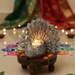 PEACOCK CANDLE HOLDER